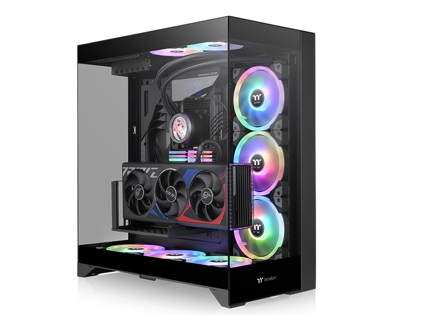3面強化ガラスのピラーレスPCケース、Thermaltake「CTE E550 TG」正式