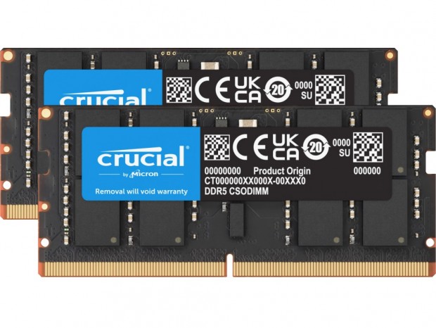 Crucial、クロックドライバを搭載した高速DDR5メモリ「CUDIMM/CSODIMM