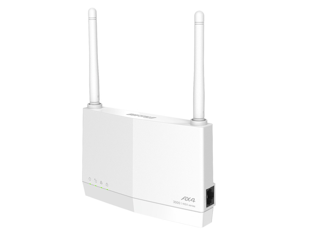 バッファロー、3本アンテナ搭載のWi-Fi 6対応中継機「WEX-3000AX4EA