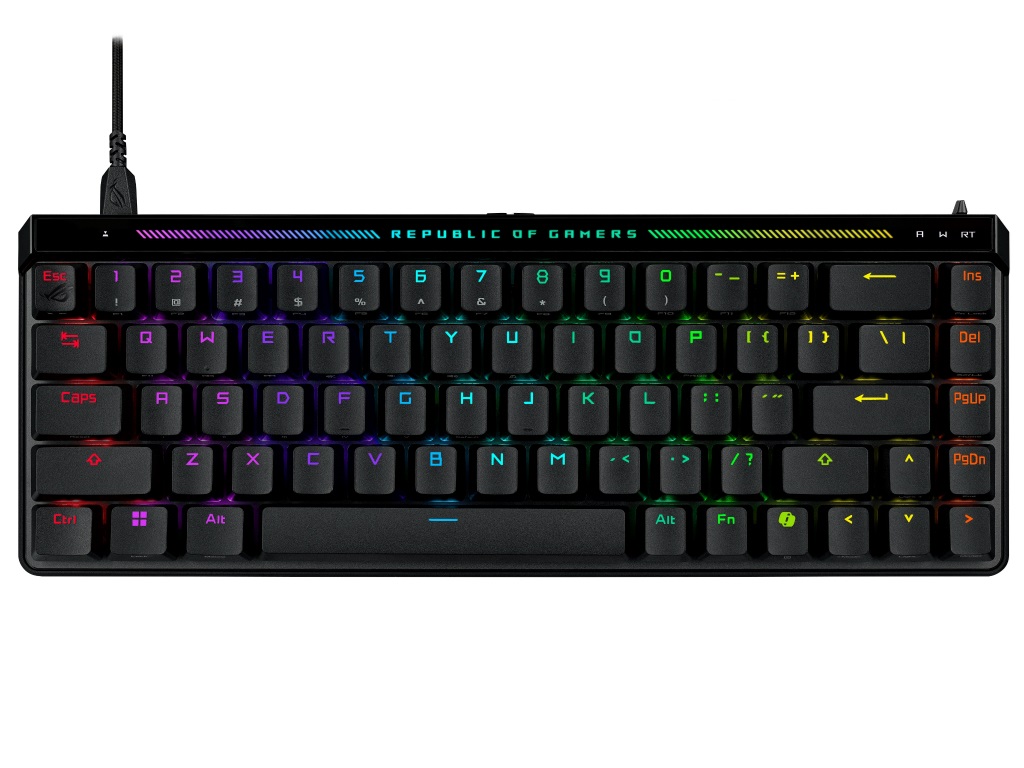 ラピッドトリガー対応の65％ゲーミングキーボード、ASUS「ROG Falchion