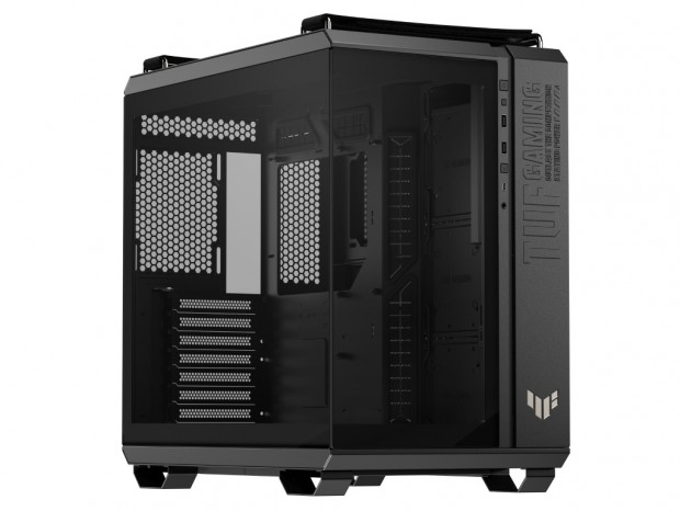 プレステ2 耐荷重30kgのハンドル付きピラーレスPCケース、ASUS「TUF Gaming GT502