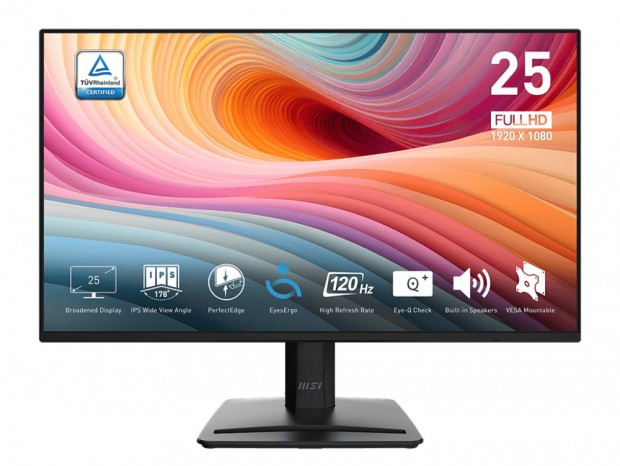 MSI、スクロールも滑らかな120Hz対応の24.5型フルHDビジネス液晶「PRO