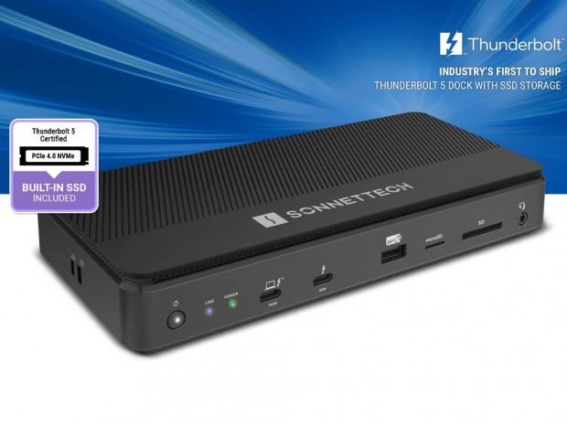 PCIe 4.0 SSDを内蔵したThunderbolt 5ドッキングステーションがSonnet