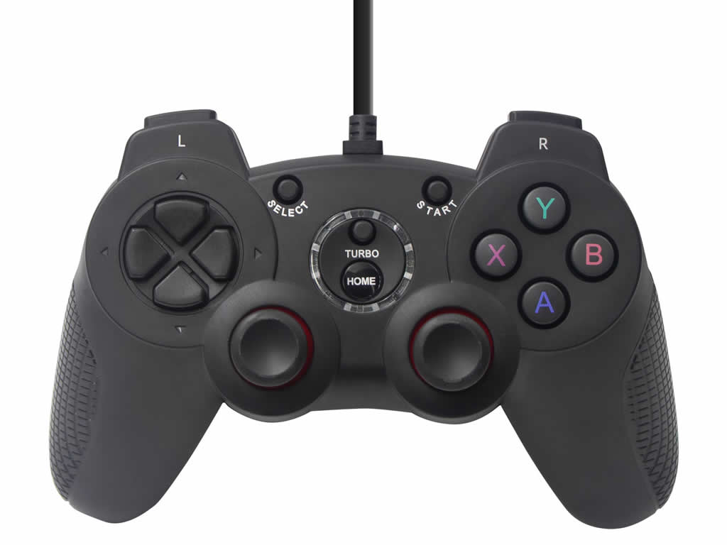 左右対称アナログスティックを直線配置した、低価格PC用有線ゲーム