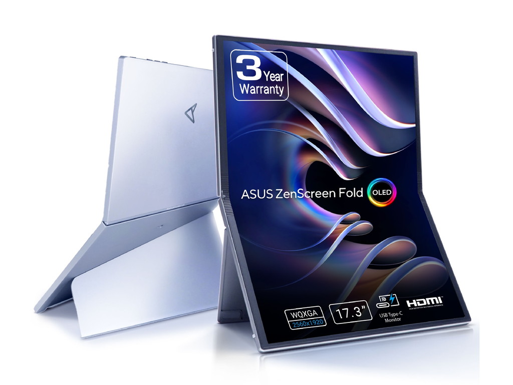 ASUS、世界初の折りたたみ式有機ELポータブルディスプレイを発売。価格