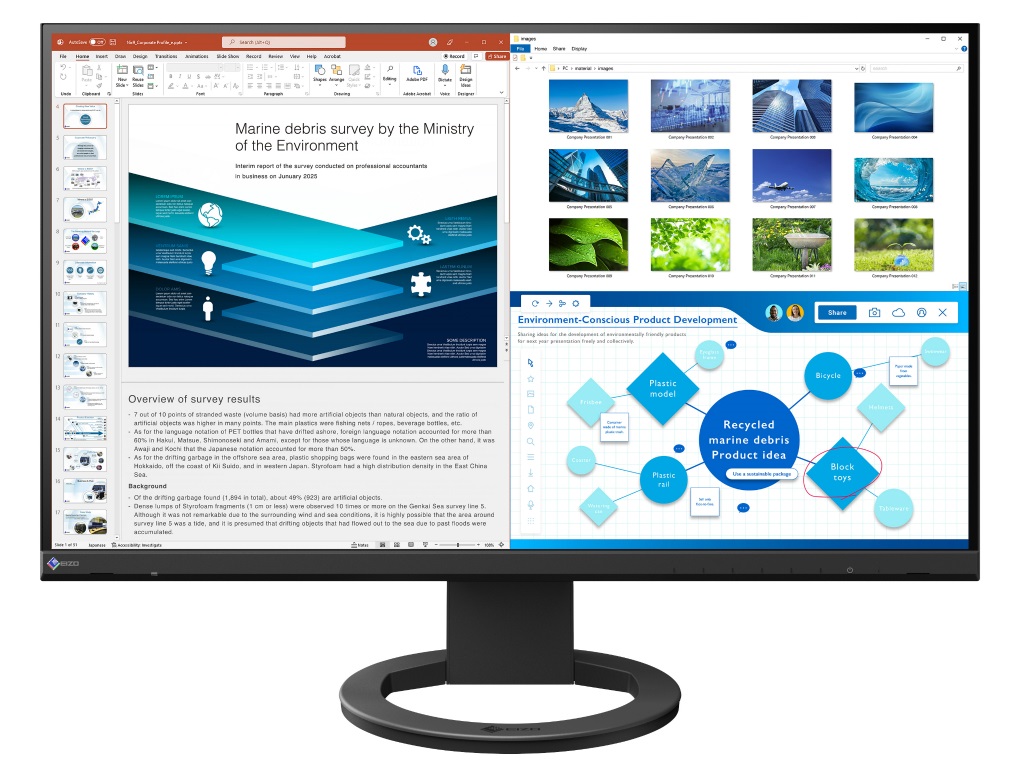 消費電力を22％削減した27型WQHD液晶ディスプレイ、EIZO「FlexScan