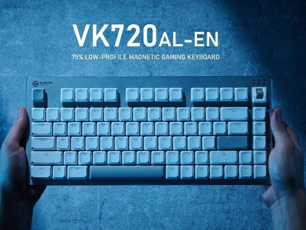 エレコム、磁気アナログスイッチ搭載のロープロゲーミングキーボード「VK720AL-EN」