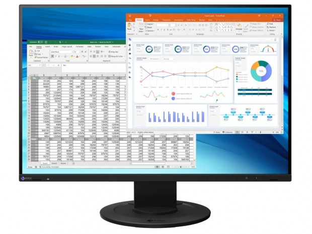 消費電力を27％削減した24.1型WUXGA液晶、EIZO「FlexScan EV2410R」
