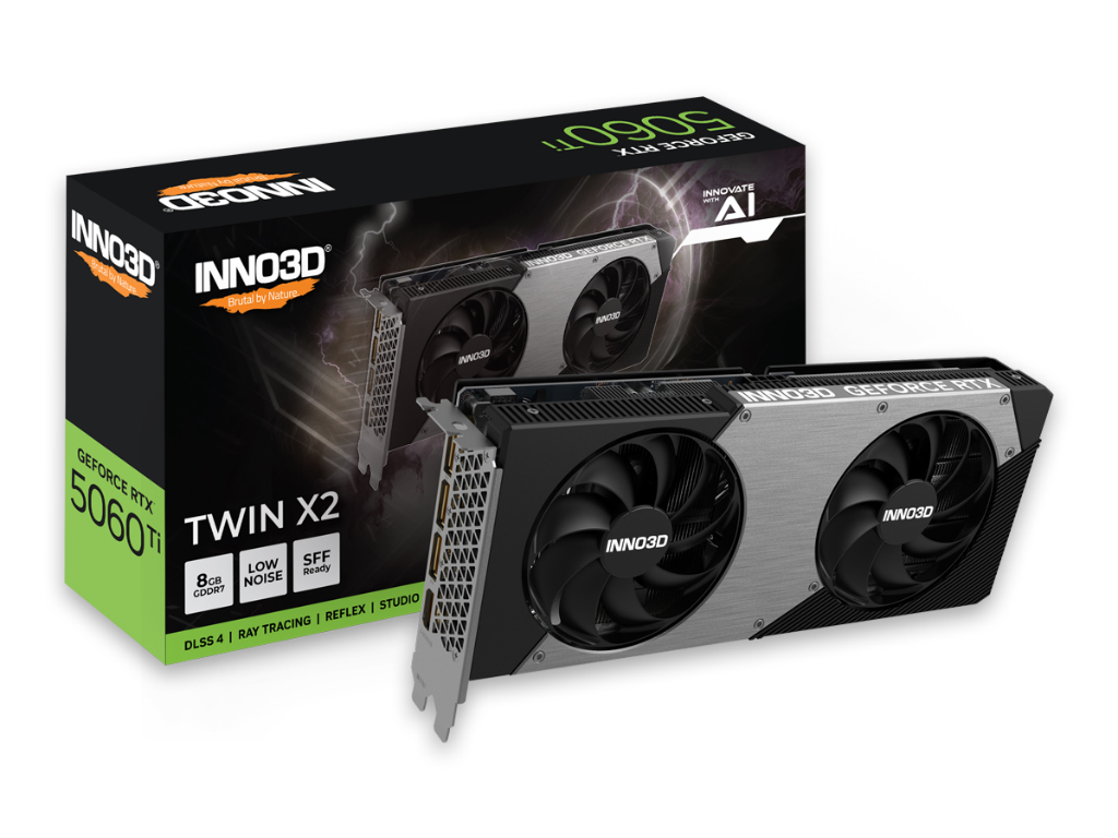 INNO3D、2スロット厚のGeForce RTX 5060 Tiグラフィックスカード