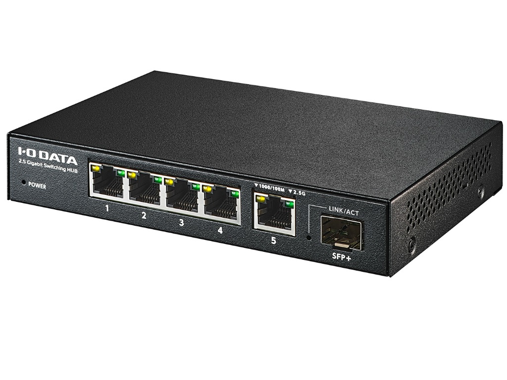 1万円台前半からの10G対応SFP+搭載2.5ギガビットハブがアイ・オー