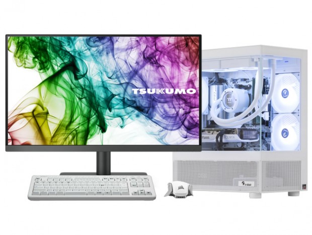 ThermaltakeピラーレスPCケース採用の「G-GEAR White Edition」新モデル発表