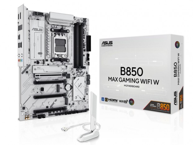 ASUS、ホワイトカラーのゲーミングモデルなどAMD B850マザーボード2種