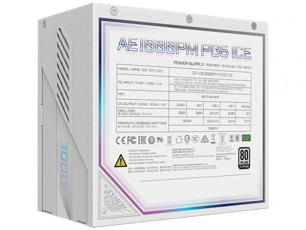 ATX 3.1準拠のフルモジュラー式ホワイト筐体電源、GIGABYTE「AE1000PM PG5 ICE」発売