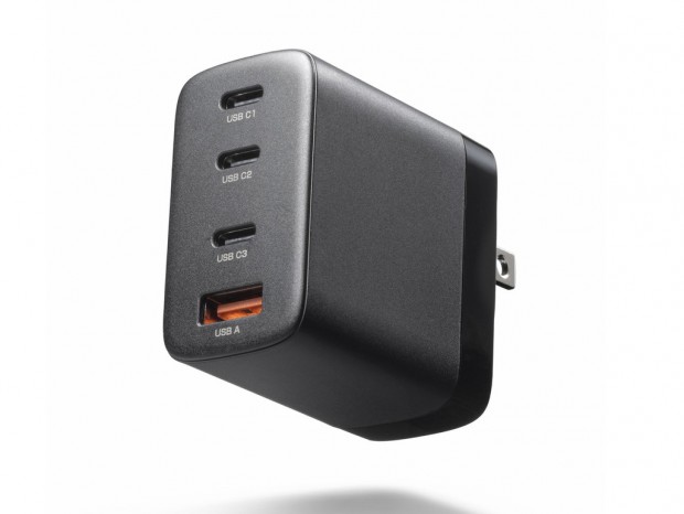 ノートPCもスマホも同時に充電できる、最大65W PD対応のコンパクトな4ポートAC充電器