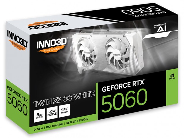 エルザ、INNO3DブランドのGeForce RTX 5060搭載”無発光仕様”計3モデルを順次発売