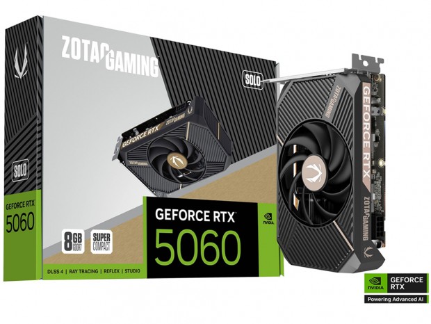 長さ165mmに抑えたショートモデル「ZOTAC GAMING GeForce RTX 5060