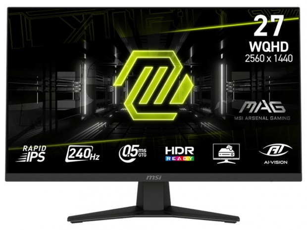 27型WQHD/RAPID IPSパネル採用のゲーミングディスプレイ、MSI「MAG 274QF X24」