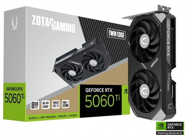 2スロット厚デュアルファンクーラーを搭載する「ZOTAC GAMING GeForce RTX 5060 Ti 8GB Twin Edge」発売