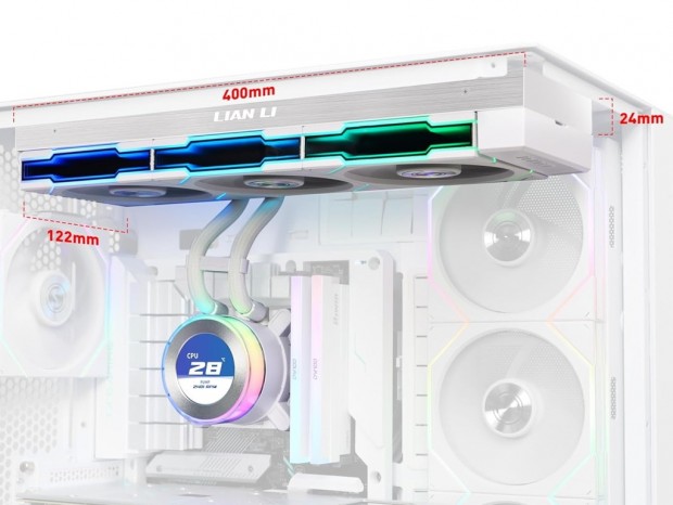 Lian Li、チューブ隠しギミックを備えた360mmラジエーターのAIO水冷