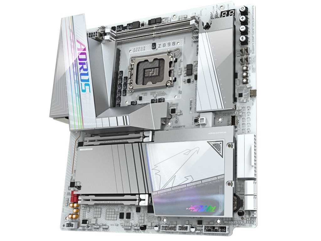 GIGABYTE、ホワイトカラーのOC特化マザーボード「Z890 AORUS TACHYON