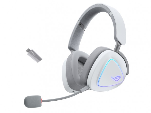 DualFlow Audioやトライモード対応のゲーミングヘッドセット、ASUS「ROG Delta II Moonlight White」