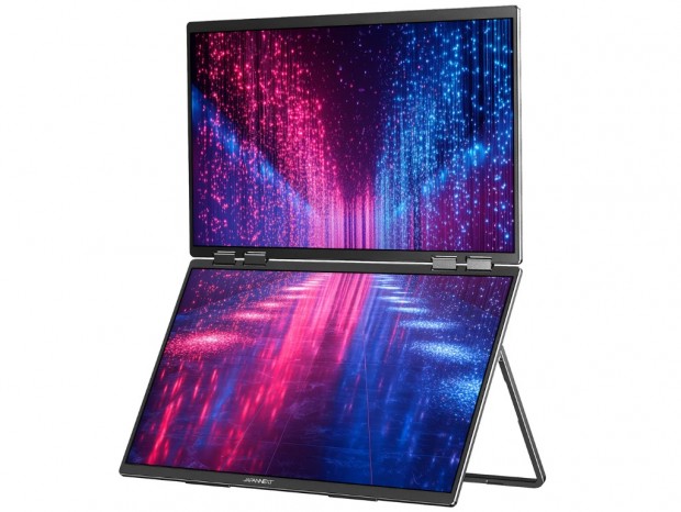 23.8型フルHDパネルを2枚搭載したデュアルモバイルディスプレイがJAPANNEXTから