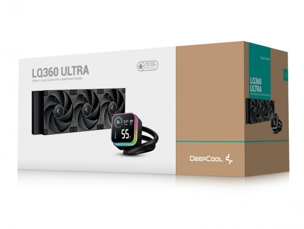 高静圧ブラックファンを採用した4セグディスプレイ搭載AIO水冷、DeepCool「LQ ULTRA」シリーズ