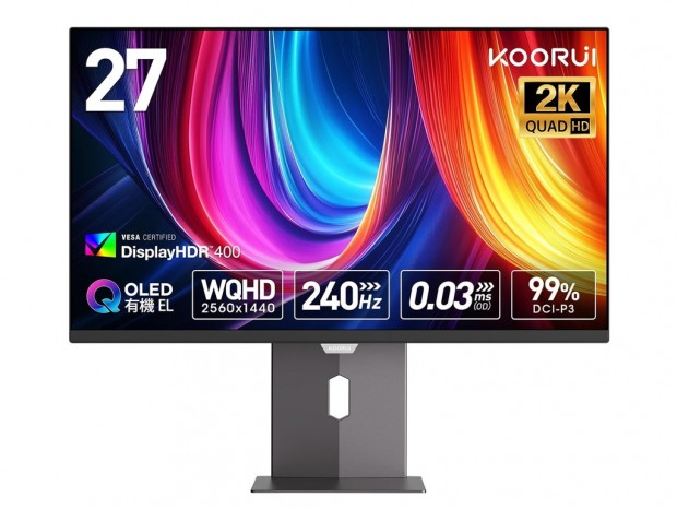KOORUI、240Hz駆動のQD-OLED採用27型WQHDディスプレイ「S2721XO
