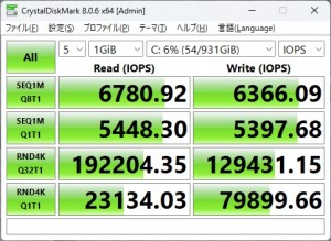 G-GEAR White Edition SSDパフォーマンス