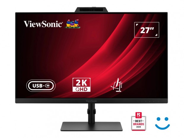 ViewSonic、500万画素Webカメラやマイクが合体したType-Cビデオ会議ディスプレイ「VG41V」