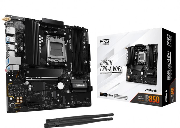 ブラックとホワイトの2色のAMD B850チップセットMicroATXマザーボードがASRockから