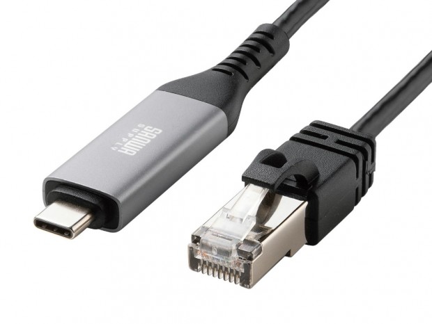 MACアドレスパススルー対応のUSB Type-C直結LANケーブルがサンワサプライから