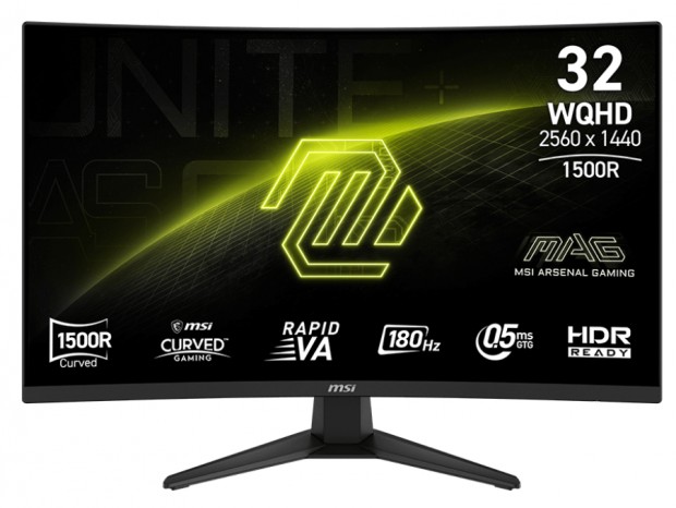 RAPID VA採用の32型WQHD湾曲ゲーミング液晶、MSI「MAG 321CQF E18」