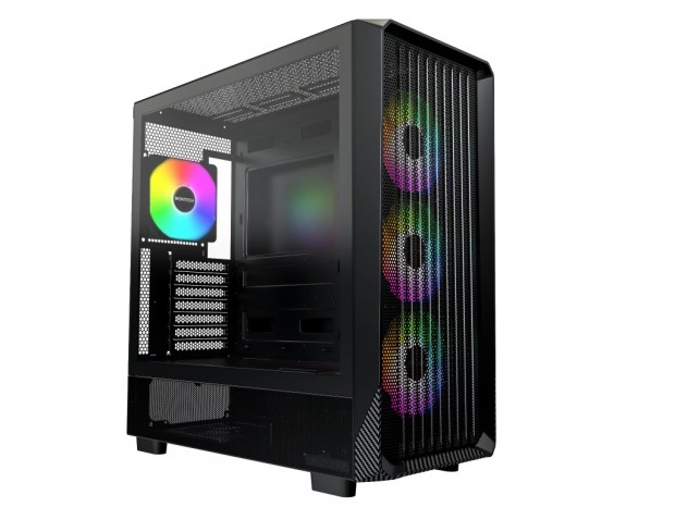 フロント/トップ/リアの大部分を通気口にした高エアフローPCケース、MONTECH「X5」シリーズ
