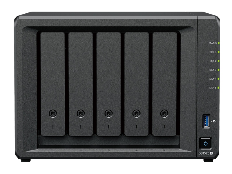 デュアル2.5G LANを搭載する5ベイNAS、Synology「DiskStation DS1525+