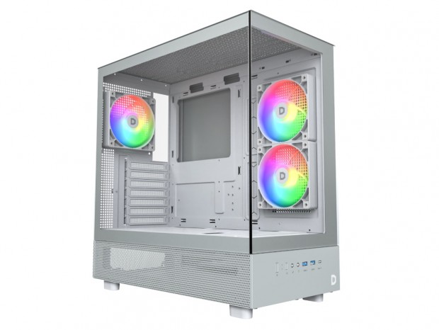 ドスパラセレクト、ピラーレスPCケース「XR PASTEL」シリーズに新色パステルグレー追加