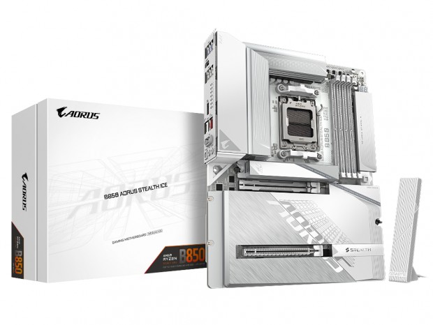 GIGABYTE、ホワイト色の背面コネクタマザーボード「X870 AORUS STEALTH ICE」など2モデル