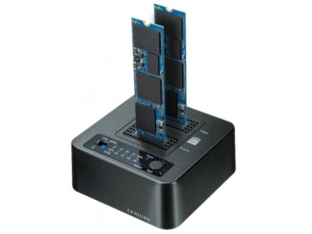 M.2 SSDのクローン＆データ消去ができる、センチュリー「裸族のお立ち台 NVMe クローン＆イレーサー」
