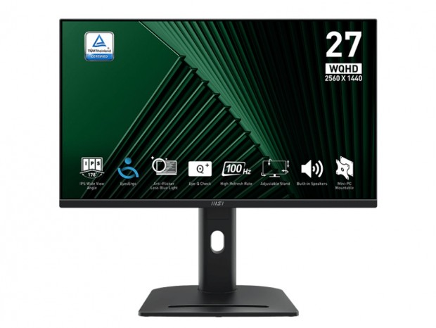 MSI、背面にミニPCがマウントできる27型/100Hz/WQHDディスプレイ「PRO MP275QPG」