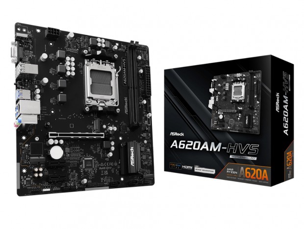 AMD A620チップ採用エントリーMicroATXマザーボード、ASRock「A620AM-HVS」