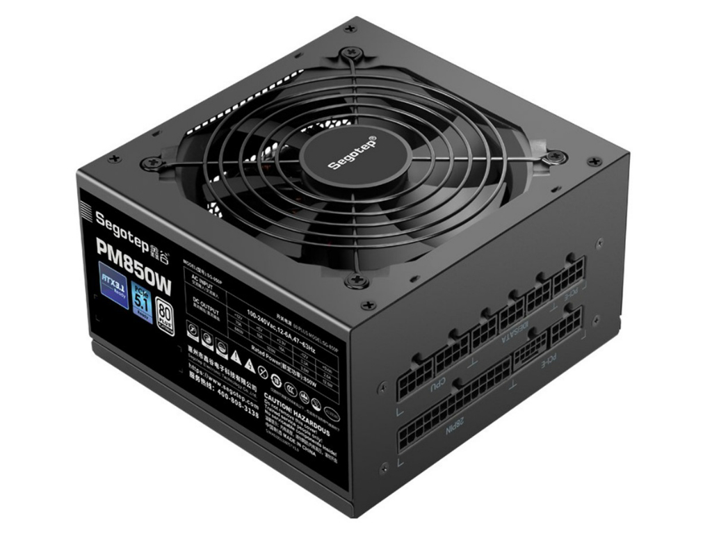 ATX3.1/PCIe5.1対応のフルモジュラーPLATINUM電源、Segotep「PM850W