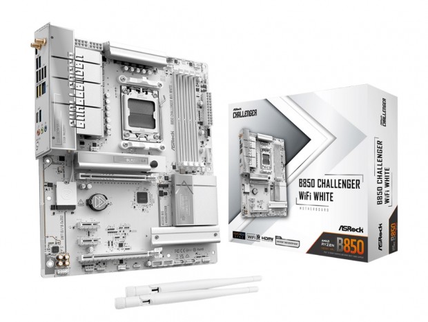 ASRock「Challenger」シリーズからブラックとホワイトのAMD B850ゲーミングマザーボード登場