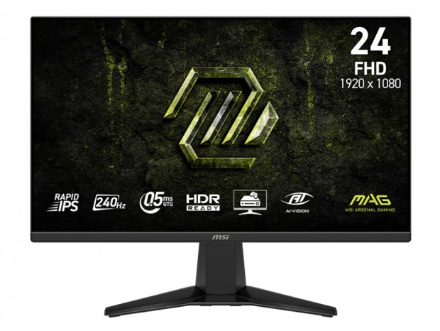RAPID IPSパネル採用の24.5型フルHDゲーミング液晶、MSI「MAG 245F X24