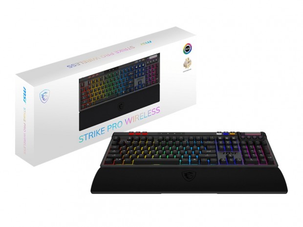 ホットスワップ＆トライモード接続対応のゲーミングキーボード、MSI「STRIKE PRO WIRELESS」
