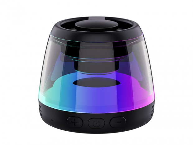 ゲオ、マグネットでスマホに貼り付く小型Bluetoothスピーカー