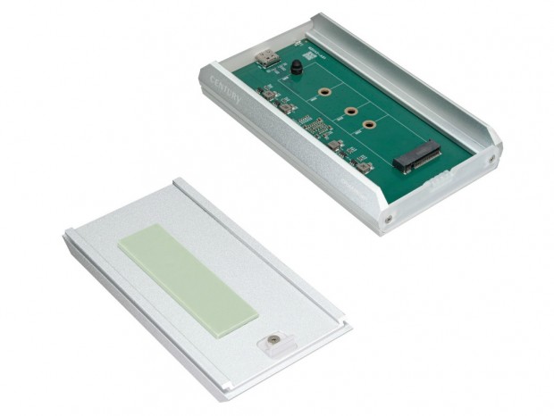 USB4対応のアルミ製NVMe M.2 SSDケース、センチュリー「USB 4 you Silver Base」