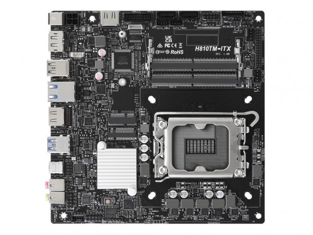 ASRock、最大5つのディスプレイ出力を備えるThin Mini-ITXマザーボード「H810TM-ITX」を発表