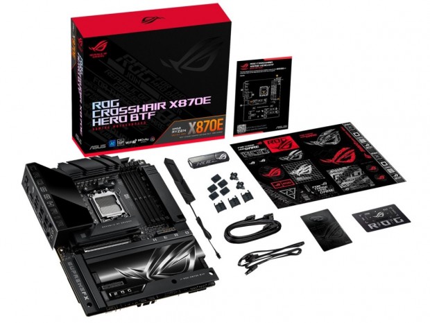 ASUS、AM5向け背面コネクタ対応ハイエンドマザー「ROG CROSSHAIR X870E HERO BTF」を発表