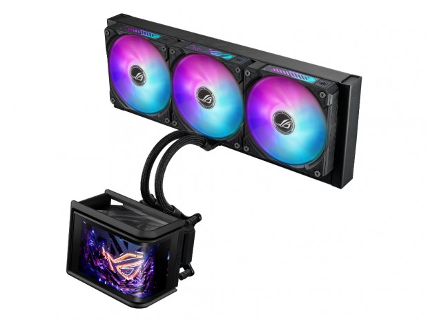 L字型の6.67型AMOLED搭載AIO水冷ユニット、ASUS「ROG RYUO IV SLC 360 ARGB」発売