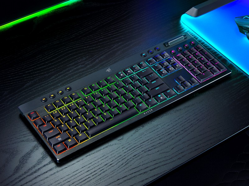 ロープロスイッチ搭載のスリムワイヤレスキーボード、「Razer